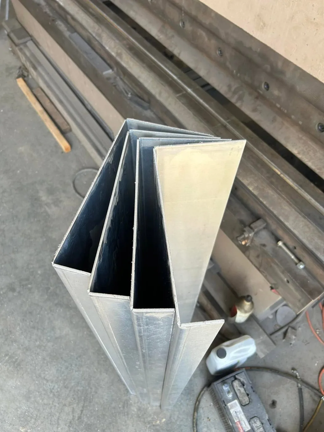 Press brake formed steel channel