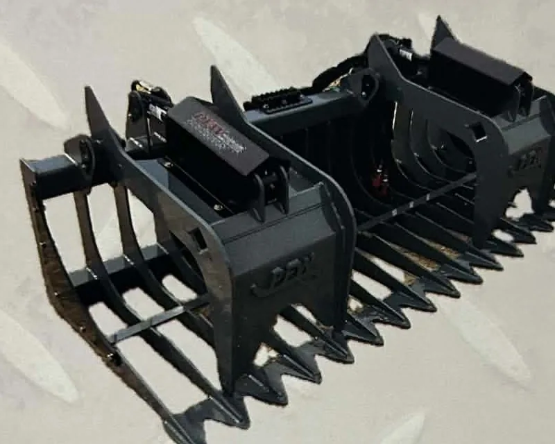 Hydraulic grapple bucket attachment